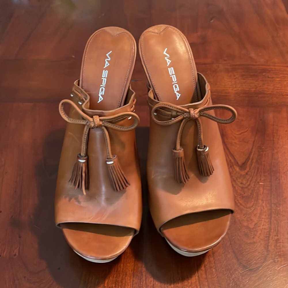 Via Spiga ALLSTON Leather Heels Size 8 - Picture 3 of 9